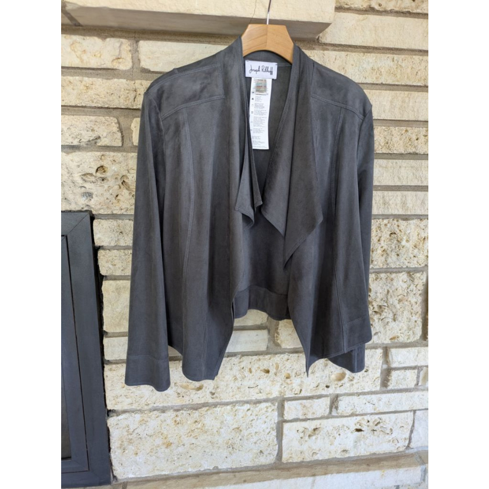 Women's Joseph Ribkoff Gray Suede Jacket Size 12
